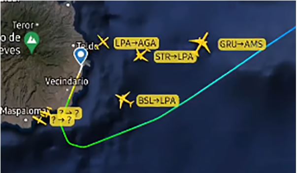 A Level A330 on the Buenos Aires-Barcelona route ends up in the Canary Islands due to an emergency