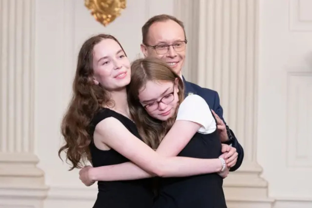 Pavel, Miriam, and Bibi Butorin, relatives of Alsou Kurmasheva.