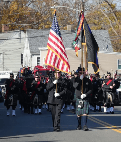 Funeral for Dariel Vasquez at Saints Peter and Mary Church in Haverstraw on November 18, 2024. Vasquez, a New York State Park attendant, died while supporting efforts to fight the Jennings Creek Fire in Greenwood Lake.